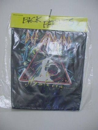 Set Of 2 Def Leppard Vintage Back Patch " Hysteria " Official Licensed 1989