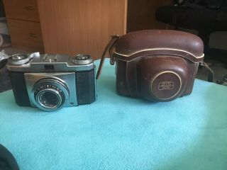 Vintage Zeiss Ikon Contina 35mm Film Camera - Lens 1:2.  8 45m,  1950s,  Case