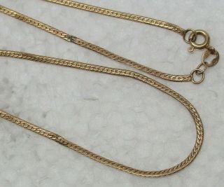 Vintage Solid 10k Yellow Gold 18 - 1/4 " Designer Necklace - 2.  8 Grams,  Scrap/wear