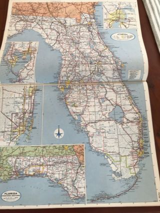 Vintage Rand McNally Road Atlas 1962 US Canada Mexico Leather Like Cover 6