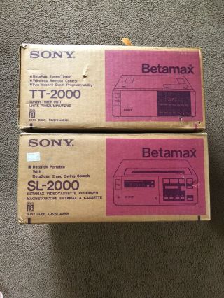 Sony Sl - 2000 & Tt - 2000 Betamax Tuner & Video Recorder Unit.  Complete