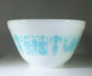 Vintage Turquoise Pyrex Amish Butterprint 401 Small Nesting Mixing Bowl Usa Whsh