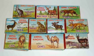 7 Vintage 1960s Marx Animal Kingdom,  10 Figures In Boxes,
