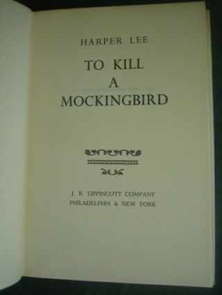 1960 TO KILL A MOCKINGBIRD Harper Lee,  First Book Club Edition w/CAPOTE Photo 3