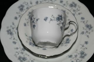 Vintage Johann Haviland Blue Garland China Porcelain Bavaria Germany,  Set For 4