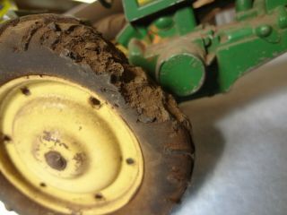 Vintage John Deere Tractor,  Rubber Wheels,  Old Played with Piece,  Neat Look 2