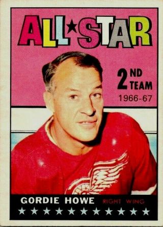 1967 - 68 Topps Gordie Howe All Star 131 Good Vintage Hockey Card