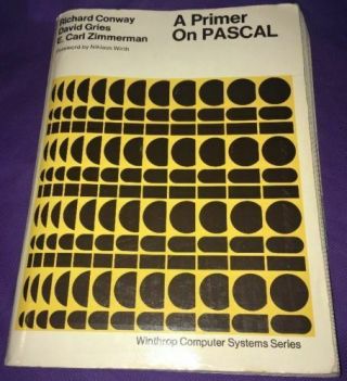 A Primer On Pascal Vintage Apple Computer Book By Richard Conway & David Gries