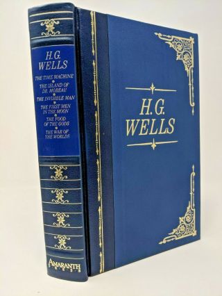 H.  G.  Wells Time Machine War Of The Worlds Invisible Man Amaranth Press 1984 Hc