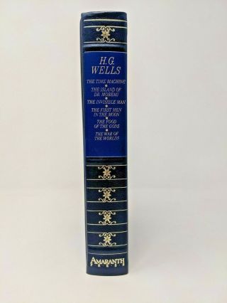 H.  G.  Wells Time Machine War of the Worlds Invisible Man Amaranth Press 1984 HC 2