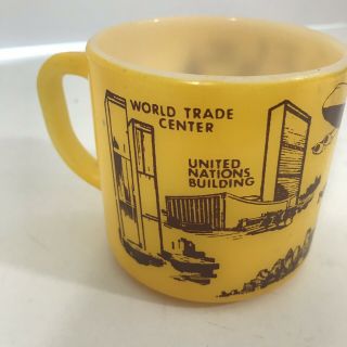 York City Federal Glass Souvenier Mug Vintage 1970s