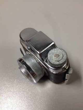 Vintage CRYSTAR Subminiature Mini Spy Camera w/Leather Case 6