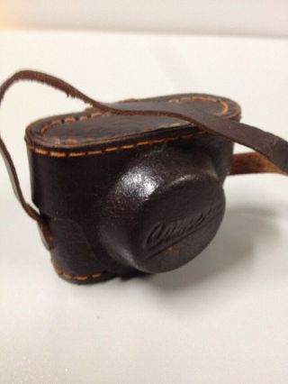 Vintage CRYSTAR Subminiature Mini Spy Camera w/Leather Case 8