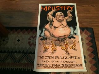 Ministry / Jesus Lizard: Vintage Rock Poster,  1990 