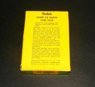 Kodak - XX Film Pack High Speed Panchromatic XX - 520 12 EX.  2 1/4 x 3 1/4 4