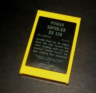 Kodak - XX Film Pack High Speed Panchromatic XX - 520 12 EX.  2 1/4 x 3 1/4 5