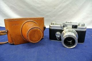Argus C - Forty - Four Camera,  W/argus Cintagon Coated 50mm Lens,  Leather Case
