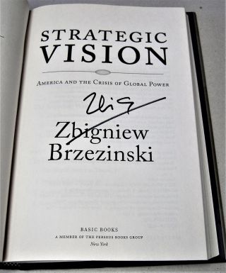 Strategic Vision Signed By National Security Advisor Zbigniew Brzezinski