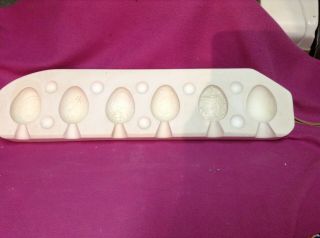 Vintage Ceramic Mold Macky 388 6 Easter Eggs In Mold