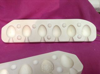 Vintage Ceramic Mold Macky 388 6 Easter Eggs In Mold 5