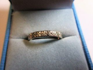 Vintage Solid 9ct White Gold & Diamond Eternity Ring - 2.  9g