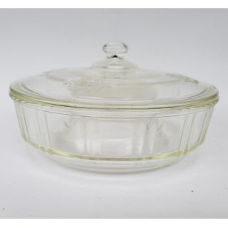 Vintage 1940s Glasbake Clear Glass Queen Anne Bundt Cake Pan Or Jello Mold Ring