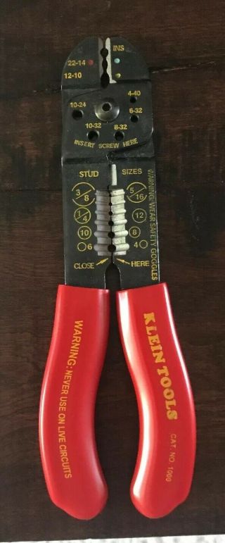 Vintage Klein Tools,  Inc.  Cat.  No 1000 Stripper Wire Cutter 6 - In - 1 Made In Usa