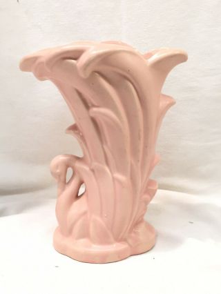 Vintage Mccoy Pottery Pink Swan Planter/vase 1940 