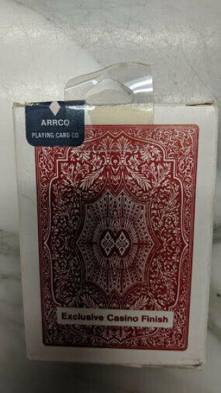 Vintage Arrco Club Casino 88 Poker Red Playing Cards Foil Pack