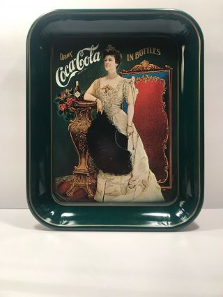 Vintage Coca Cola Metal Tray Victorian Lady Drink Coca Cola In Bottles Limited