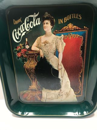 Vintage Coca Cola Metal Tray Victorian Lady Drink Coca Cola in Bottles Limited 2