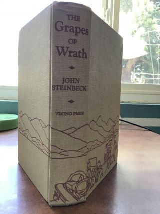 The Grapes Of Wrath John Steinbeck Hardcover 1939 Viking Press Book Club Edition