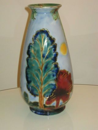 Stunning Large Vintage Burleigh Ware Lustre Vase Signed W.  Adams