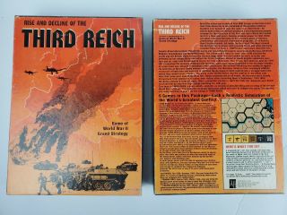 Vintage Rise And Decline Of The Third Reich 1974 Avalon Hill Board Game Unpunche