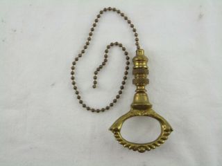 Vintage Brass Ceiling Fan Pull & Chain