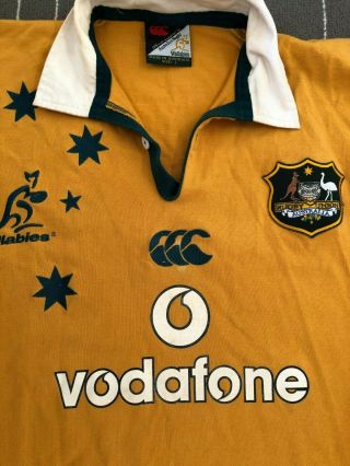 Vintage Canterbury Wallabies Australia Mens Rugby Union Jersey - SIZE Large 3