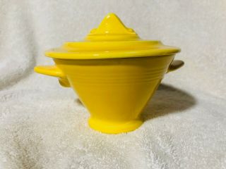 Vintage Harlequin Yellow Sugar Bowl Lid Fiesta Homer Laughlin
