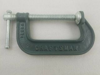 Craftsman 66674 C Clamp Iron 5 " Interior Measure Vintage Made Usa Malleable