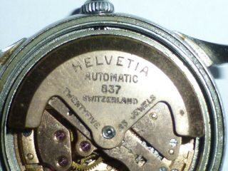 HELVETIA 25 Jewel Automatic vintage watch CAL 837 Movement 6