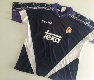 Real Madrid 1994/96 Training Football Shirt Xl Soccer Jersey Kelme Vintage