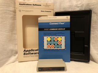 Texas Instruments TI - 99/4A Connect Four Command Module Cartridge & Booklet 3