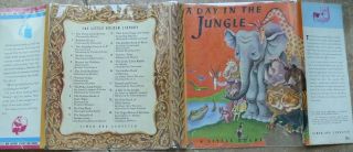 Vintage Little Golden Book A DAY IN THE JUNGLE w/dust jacket 1st edition 2