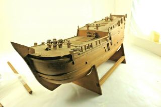 Vintage Wood Model Ship Repair,  Estate Find,  22 Inches Long,  6 Inches