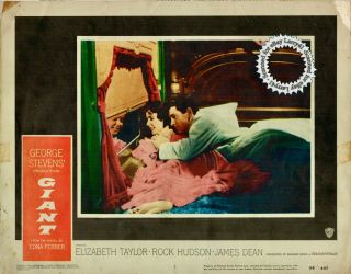 Elizabeth Taylor,  Rock Hudson Lobby Card 1 Giant 1956 Studio Vintage