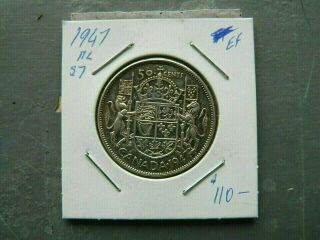 VINTAGE canada 50 cent SILVER 1947 MAPLE LEAF SHORT 7 VALUE 110.  00 Y95 4