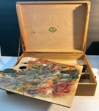 Vintage ANCO BILT Painters Artist Wood Case,  Gendale,  Brooklyn,  27,  York 5