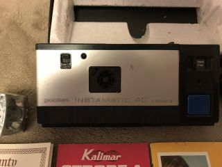 Vintage Kodak Pocket Instamatic 40 Camera Outfit Box and Accessories 2