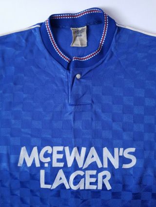 VINTAGE RANGERS 1987 / 1988 Home Umbro Football Shirt 87 / 88 - Medium / Large 2