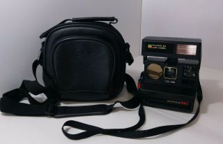 Vintage Polaroid 600 Land Camera Autofocus 660 With Strap And Case