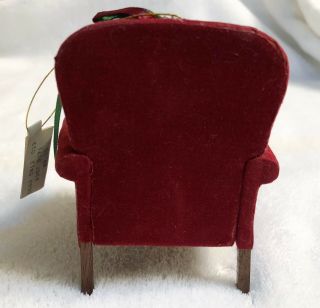 Vintage Christmas Miniature Dollhouse Chair Ornament from Prange’s with Tags 2
